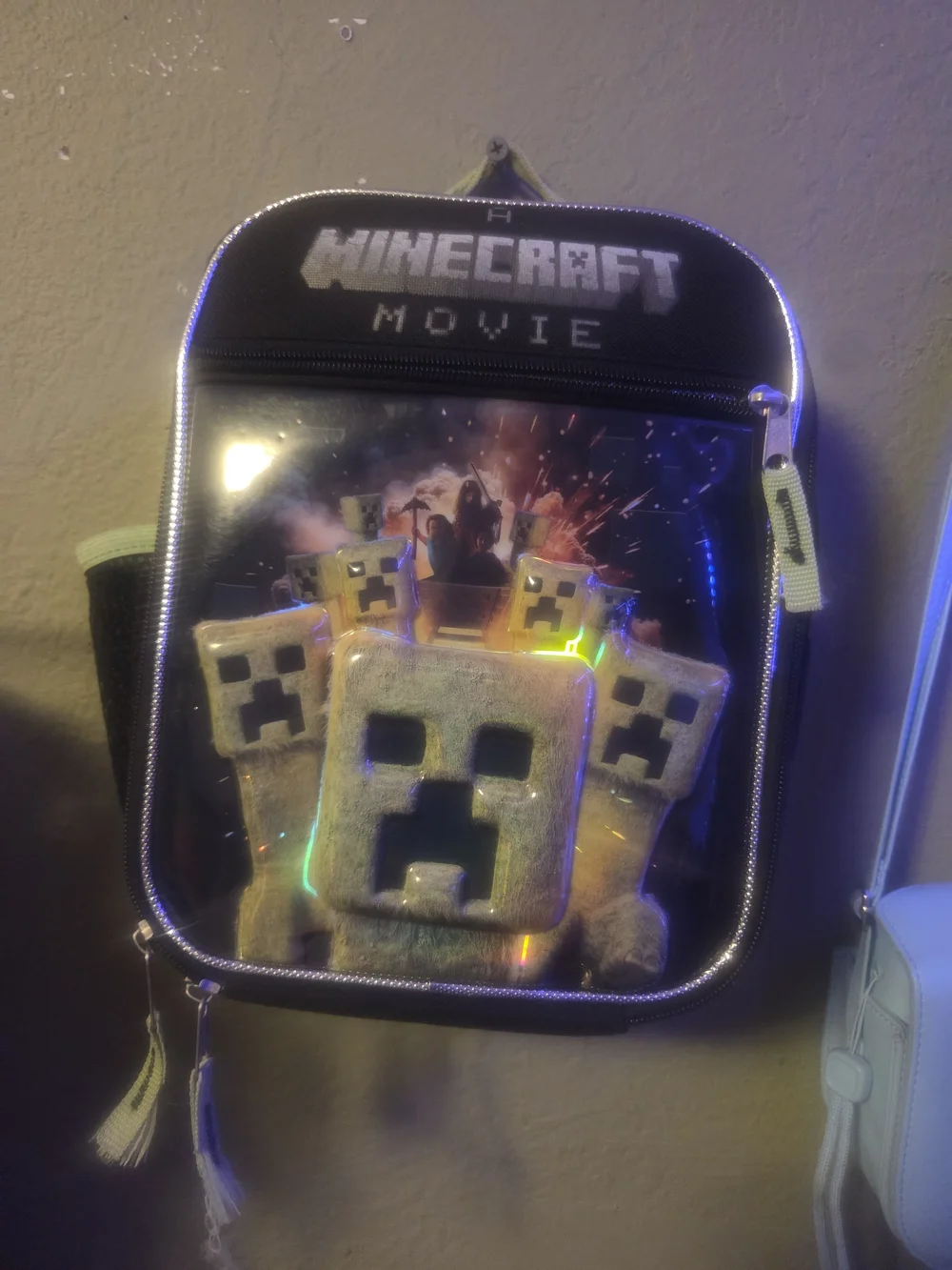 Minecraft Movie Kids Backpack - Black & Green Accent